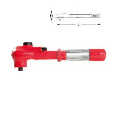 VDE TORQUE WRENCH, REVERSIBLE 3/8", 2-27NM