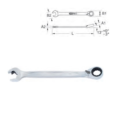 RATCHETCOMBINATION WRENCH 8MM, REVERSIBLE