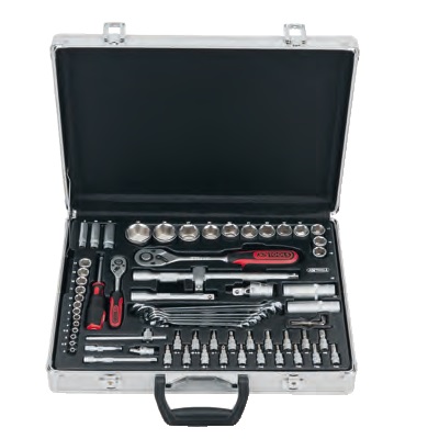 SOCKET SET, 70PCS, 1/4" + 1/2