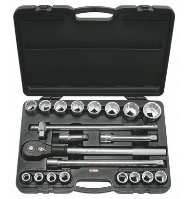 3/4" CLASSIC BI HEX SOCKET SET, 21PCS