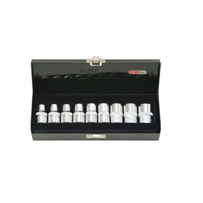 SOCKET SET TX E, 9PCS, 1/2" E10-E24