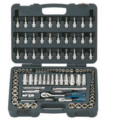 CHROME + SOCKET SET, 99PCS, 1/4" + 3/8