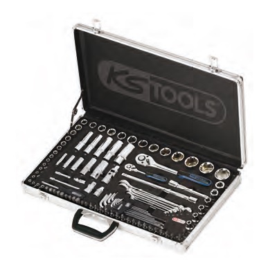 CHROME + SOCKET SET, 102PCS, 1/4" + 1/2