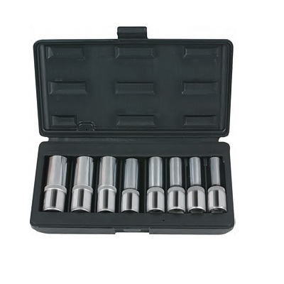 CHROME + TX SOCKET SET DEEP, 8PCS, 1/2"