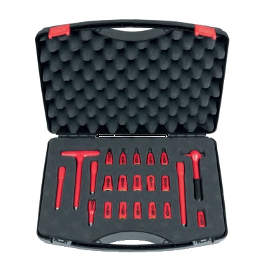 INSULATED SOCKET WRENCH SET, 21PCS, 1/4