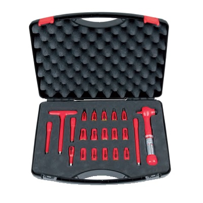 INSULATED SOCKET WRENCH SET, 21PCS, 1/4