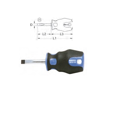 ERGOTORQUE + SCREWDRIVER SLOT, SHORT, 6MM