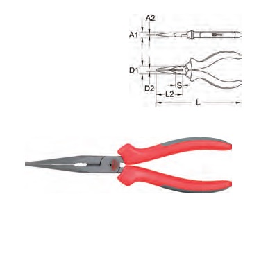 ULTIMATE + LONG NOSE PLIERS, 165MM