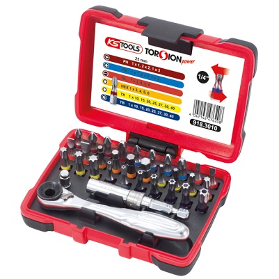 1/4" TORSIONPOWER BIT-BOX, 32 PCS