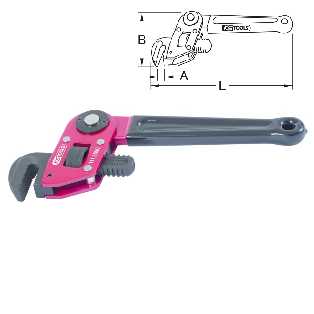 PIPE WRENCH 1.1/2" WITH ADJUSTABE HEAD