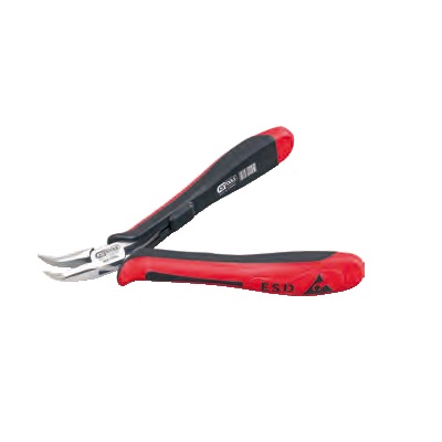 ESD long-nose pliers – curved – with cut