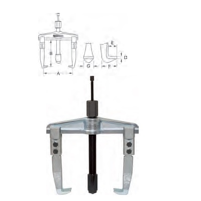 HYDRAULIC 2 LEG PULLER, 50-160MM