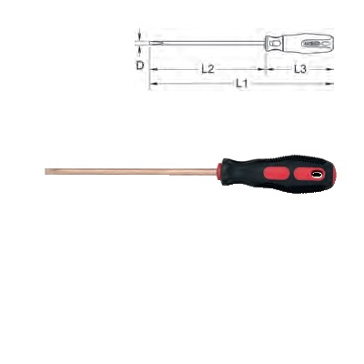 BERYLLIUM + SCREWDRIVER FOR SLOTTED HEAD HEAD SCREWS 3X75MM