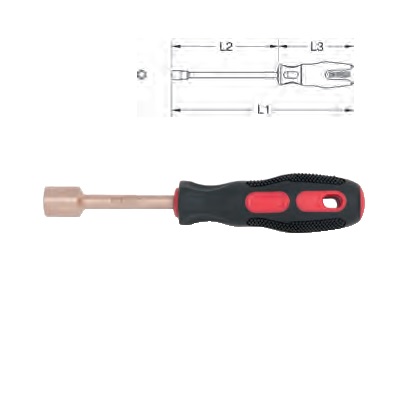 BERYLLIUM + SOCKET SCREWDRIVER HEXAGON 3, 5 MM