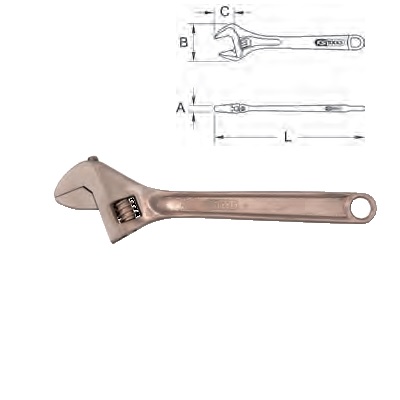 BERYLLIUM + ADJUSTABLE WRENCH 150 MM