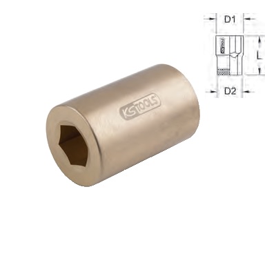 BRONZE + SOCKET 1" HEXAGON 32 MM