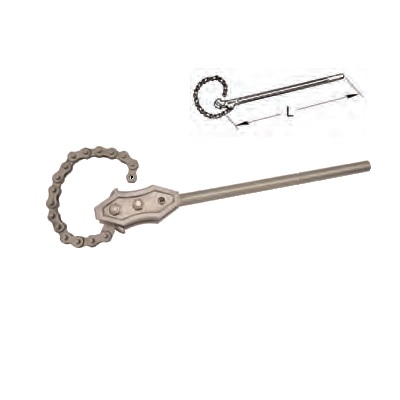 BRONZE + CHAIN PIPE WRENCH AMERICAN VERSION ØMAX.38MM