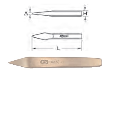 BRONZE + CROSS CUT CHISEL FLAT OVAL 150 MM