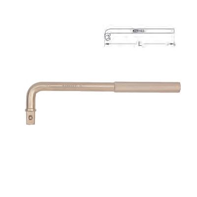 BRONZE + L-HANDLE 3/4" 300 MM