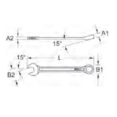 BRONZE + COMBINATION SPANNER 6 MM