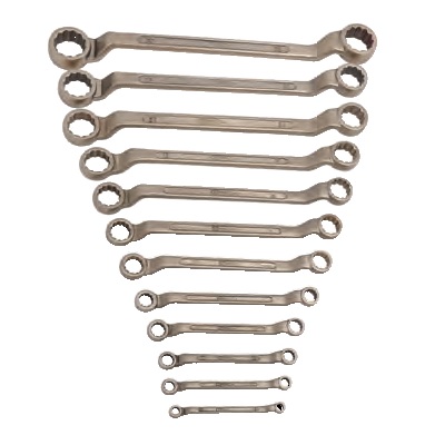 BRONZE + DOUBLE ENDED RING SPANNER OFFSET SET 12-PCS. 6-32MM