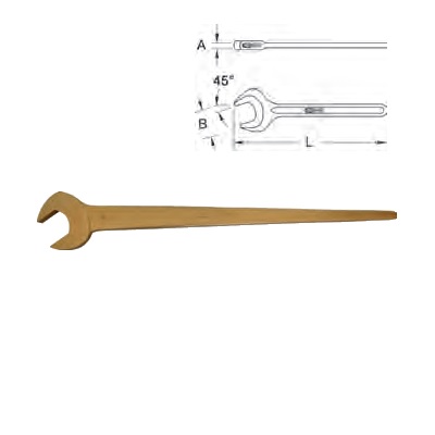 BRONZE + OPEN ENDED SPANNER 45°, 22 MM