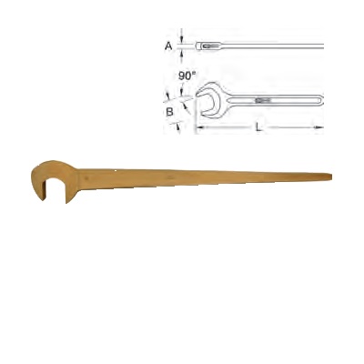 BRONZE + OPEN ENDED SPANNER 90°, 22 MM