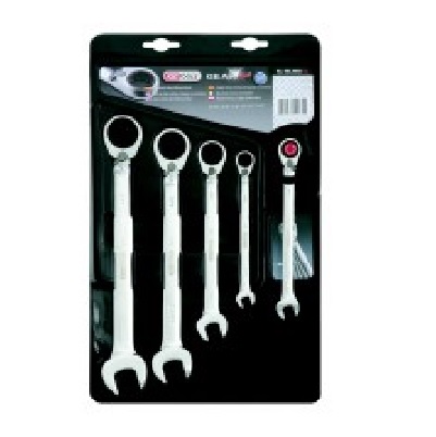 GEAR + REV COMB SPANNER SET, 5PCS