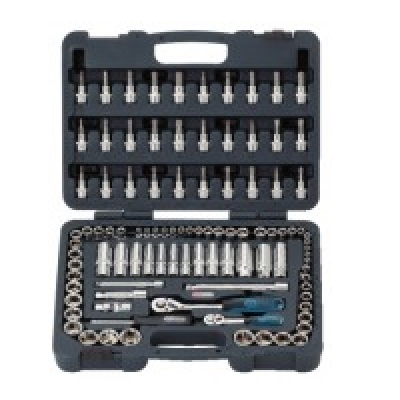 CHROME + SOCKET SET, 99PCS, 1/4" + 3/8