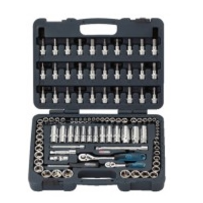 CHROME + SOCKET SET, 99PCS, 1/4" + 3/8