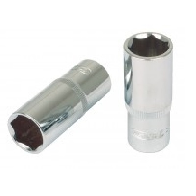 CHROME + HEX SOCKET DEEP, 1/2", 3/8