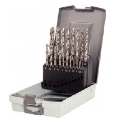 HSS G DRILL BIT SET, 19PCS, 1-10MM