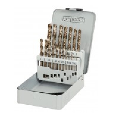 HSS-G CO 5 TWIST DRILL SET, 19PCS, 1-10MM