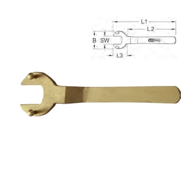 BRONZE + SPANNER FOR TANKER VALVE TYPE A 160X90 MM