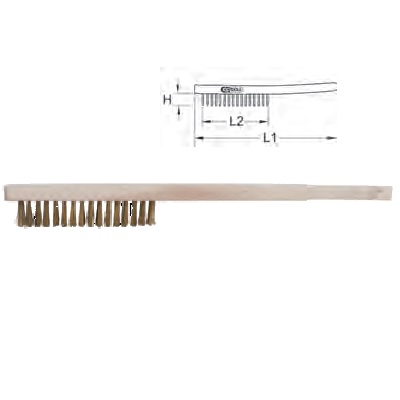 BRONZE + SPARK PLUG BRUSH, ROUND WIRE, STRAIGHT, 145 MM